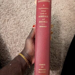 Red Hardcover Book on Marriage and Divorce